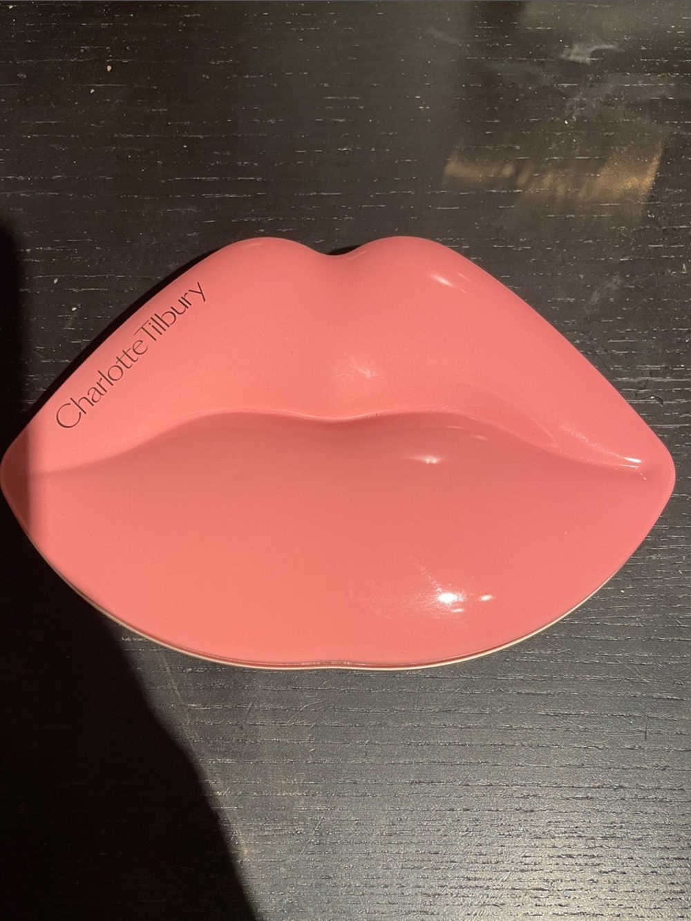 Empty Charlotte Tilbury Pink Lip-Shaped Tin Case